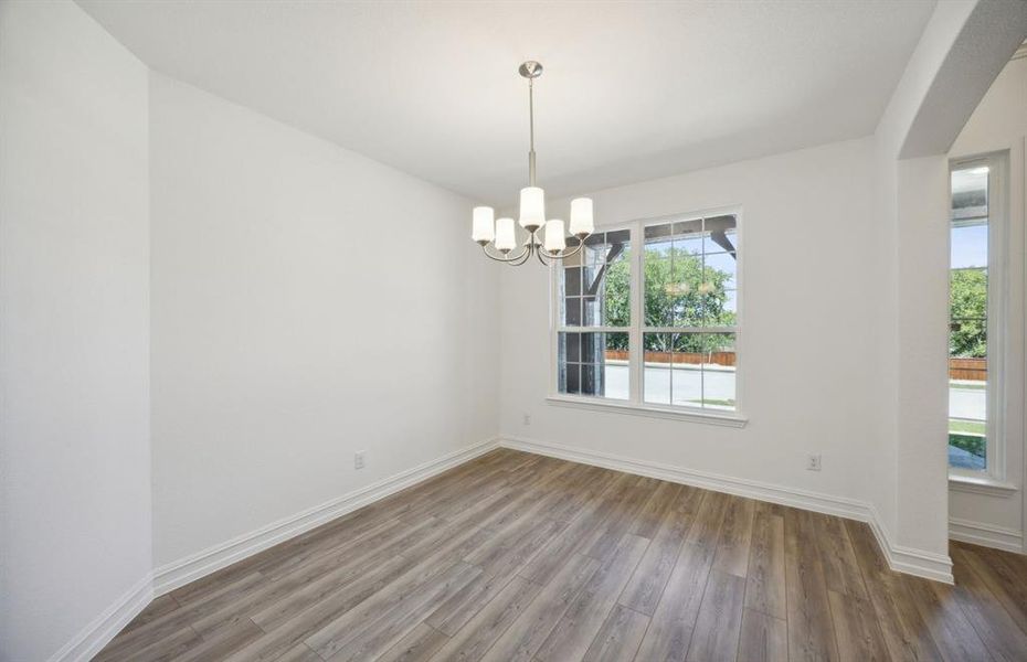 Spacious dining area*real home pictured