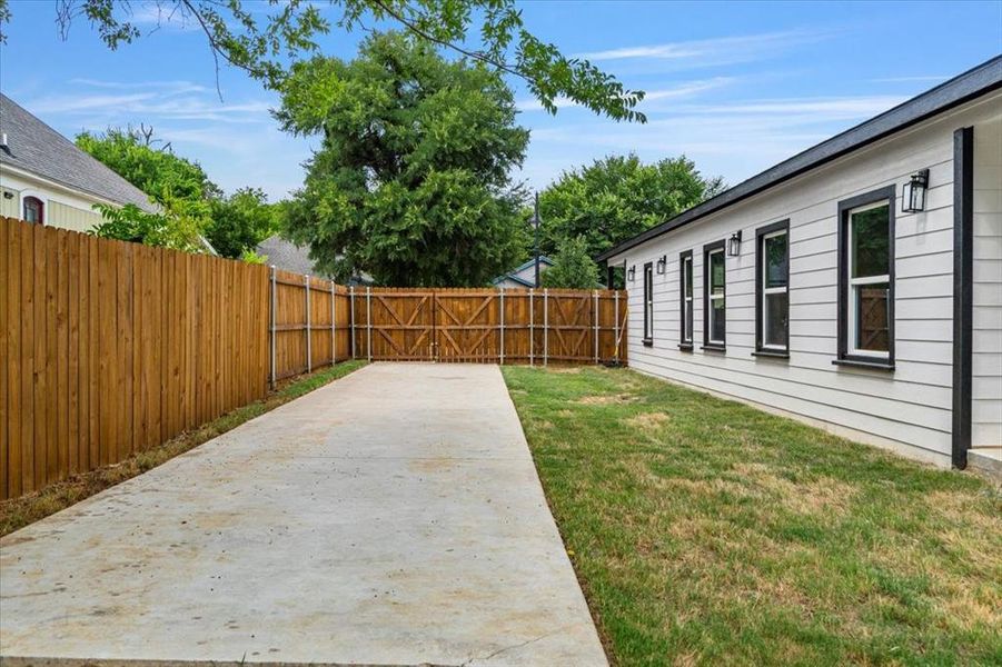 View of yard with a patio area