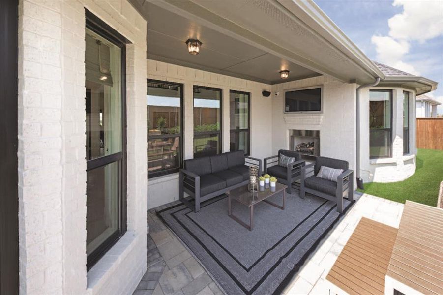 Covered Patio - The Lockhart (3767 Plan)