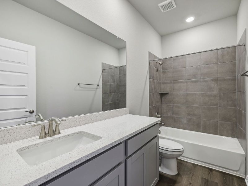 The third full bathroom helps make getting ready easier for everyone.