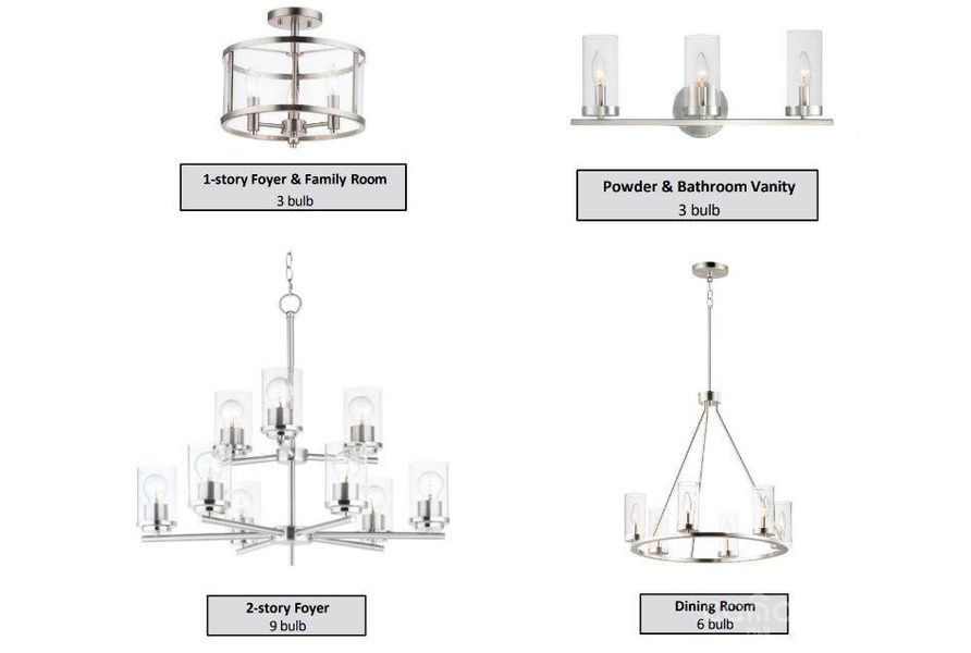 Lighting fixtures throughout home