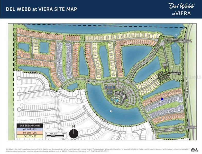 Homesite 1004 is indicated by a blue dot.