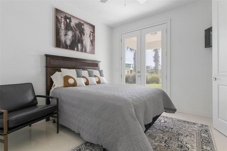 Bedroom with Ensuite with Access to the Front Covered Porch