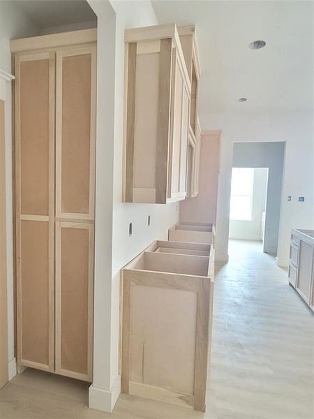 Side view of the broom closet, fantastic ideal for extra storage and cabinets