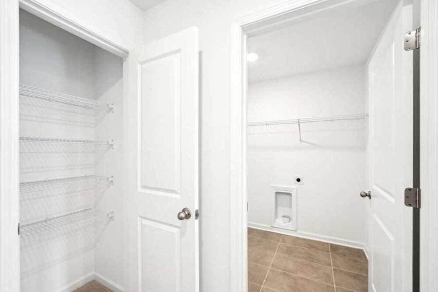 Linen Closet and Laundry Room