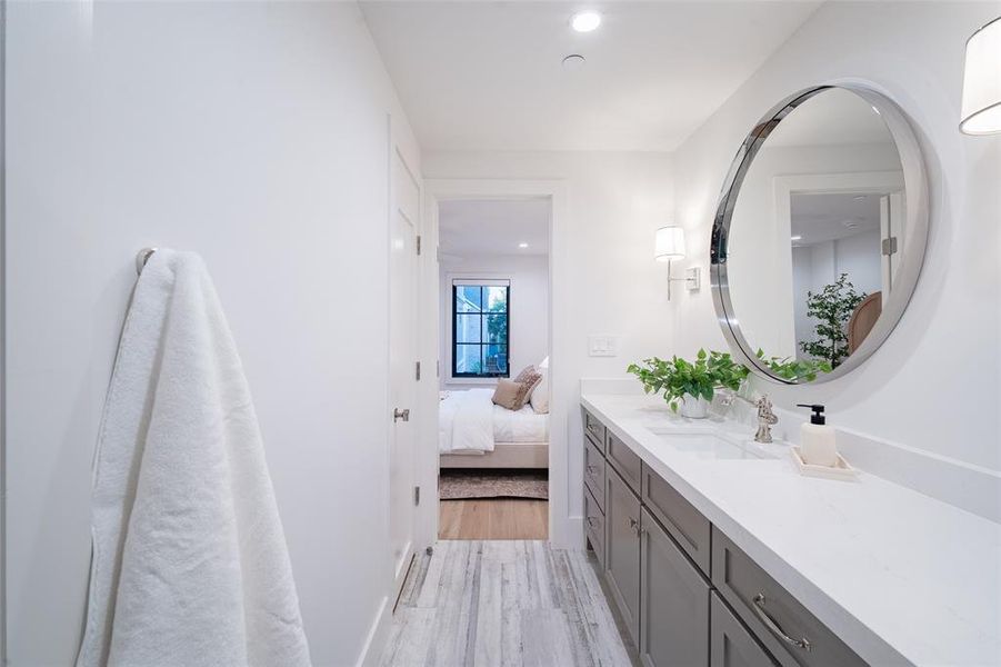 Bathroom featuring vanity