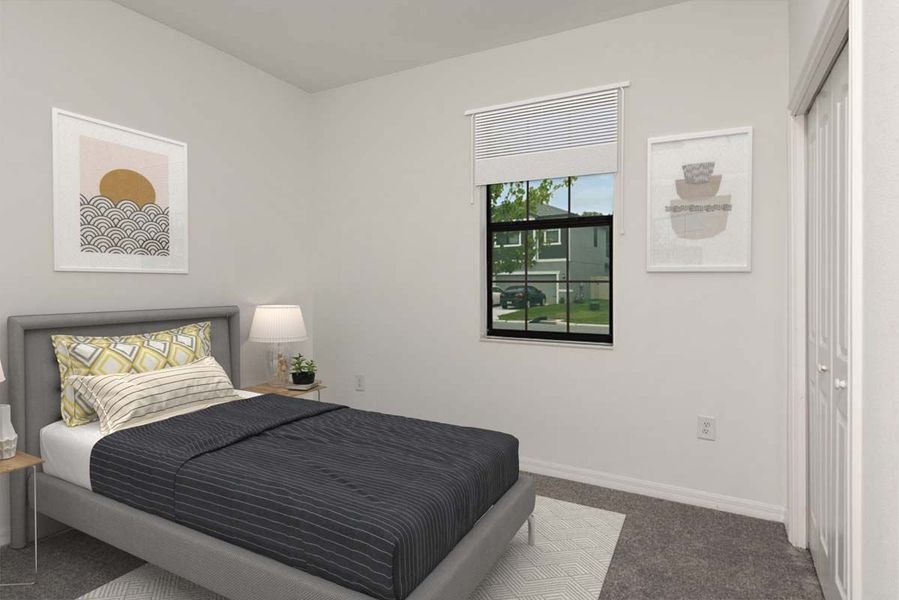Juno new construction home plan bedroom 3 by William Ryan Homes Tampa