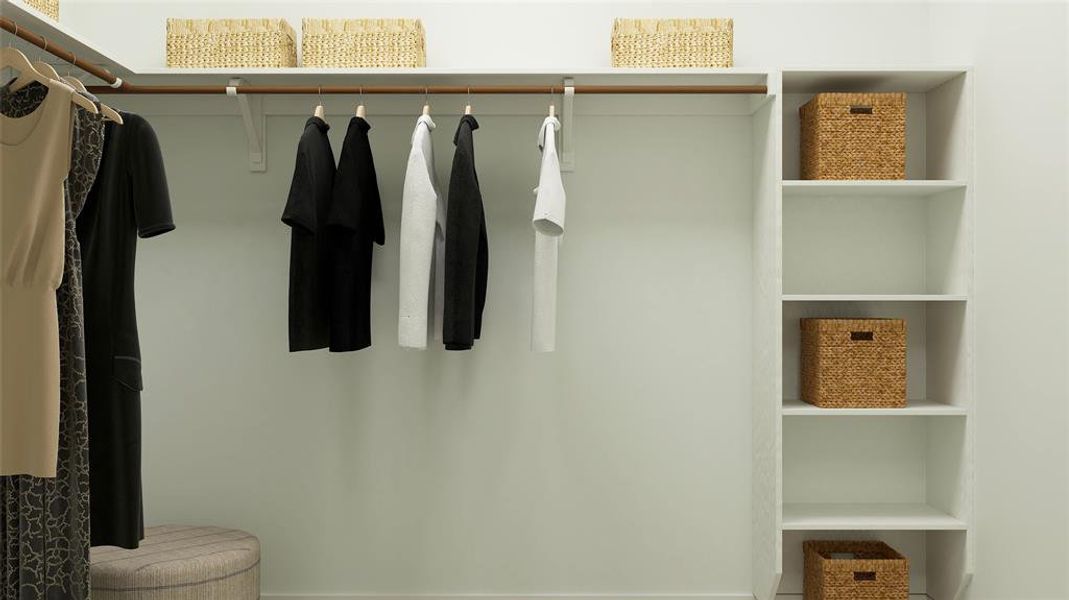 View of spacious closet