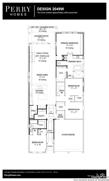 New construction Single-Family house 660 Vireos Street, New Braunfels, TX 78132 Design 2049W- photo