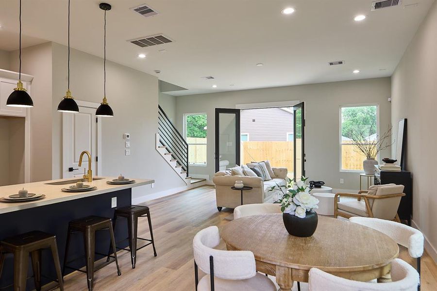 Finely coordinated selections and finishes provide an aesthetically modern yet classic design that is apperent upon walking into this beautiful home.