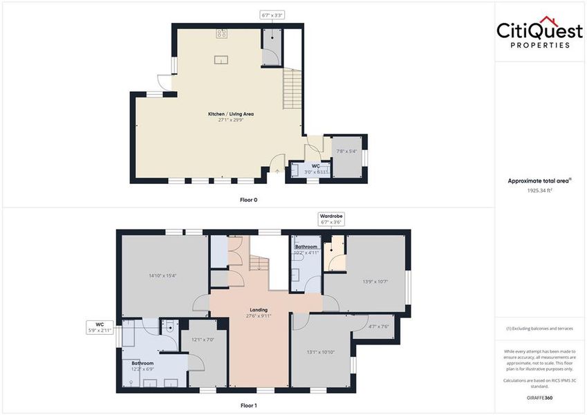 Floor Plan with 1st Floor Living and a Study