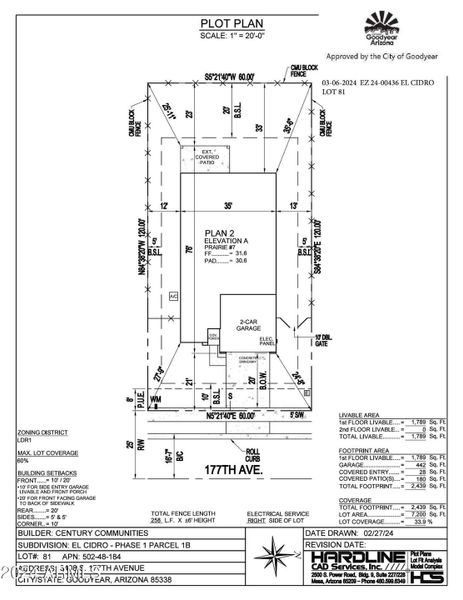 EL CIDRO 81 approved plot plan