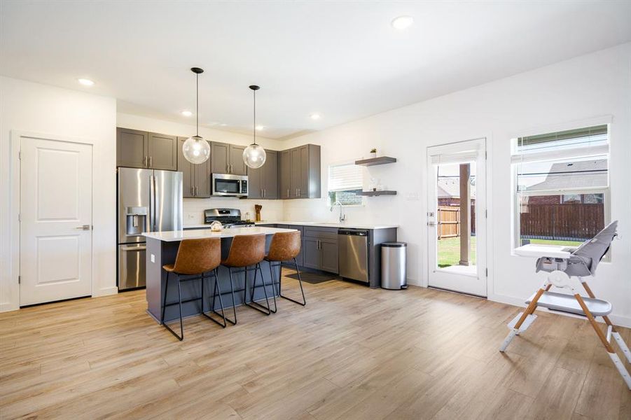 Kitchen featuring a kitchen island