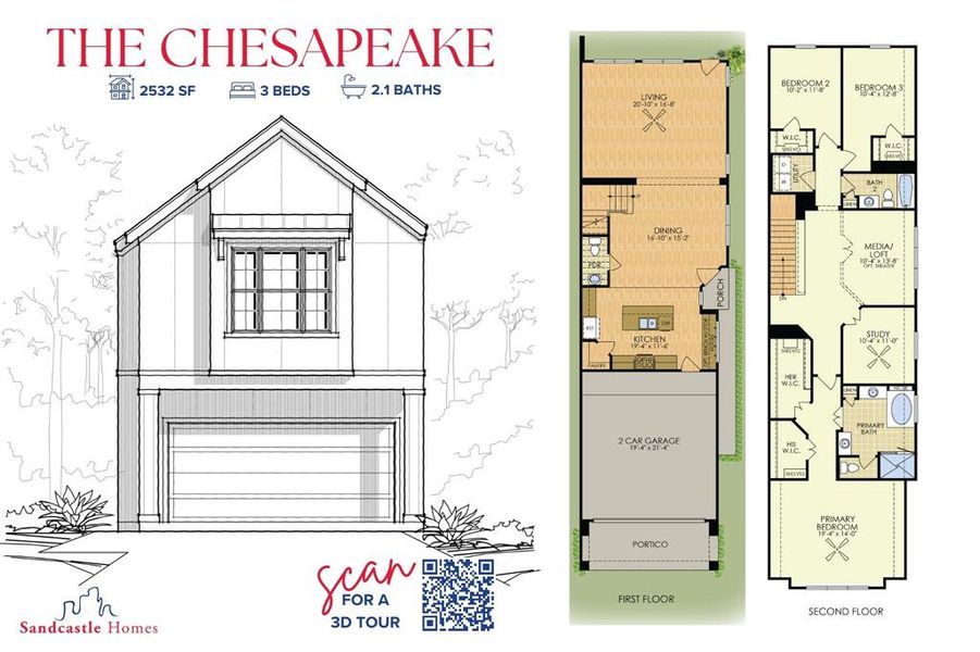 Innovative Design: The Chesapeake model redefines flexible living, with a detailed 3D model to explore every possibility for your lifestyle.