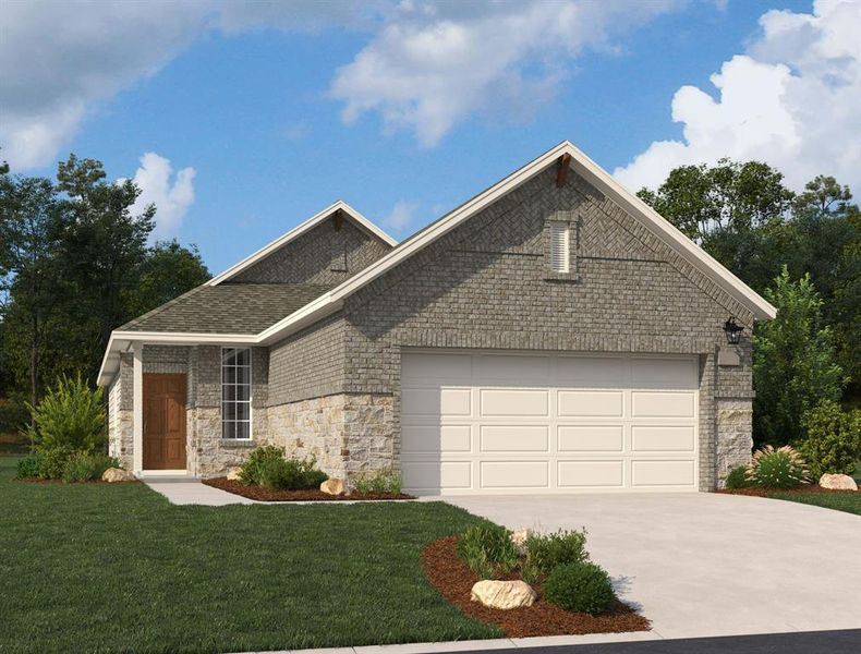 New construction Single-Family house 9360 Hard Rock Road, Conroe, TX 77303 Newport Homeplan- photo