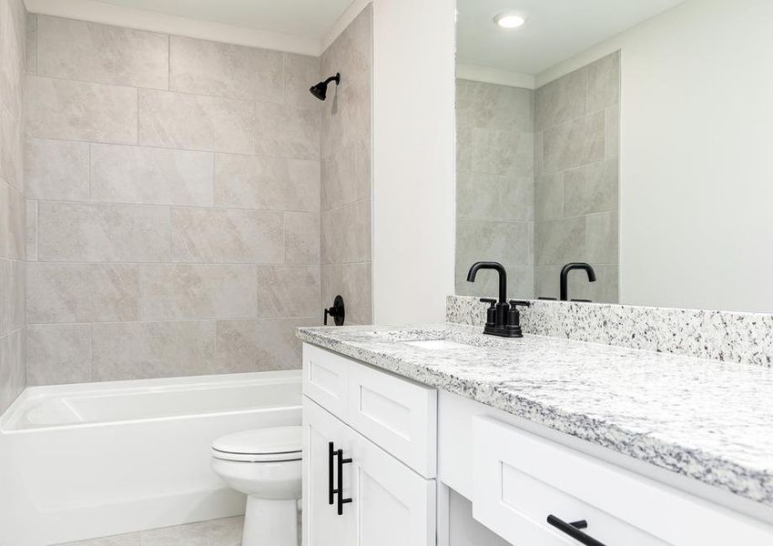 The extra bathroom provides more than enough space for your guests to get ready in the morning