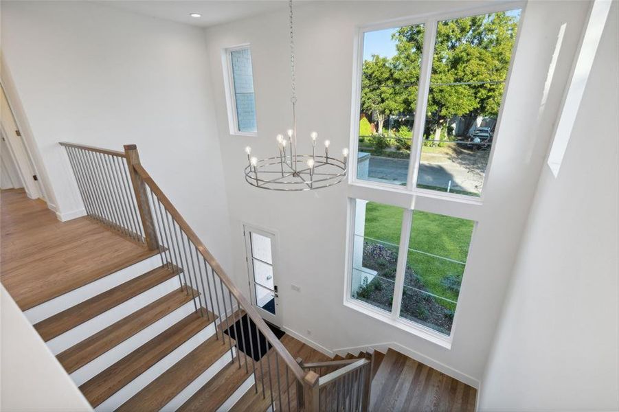 2nd Level Views of Front Entry and Foyer