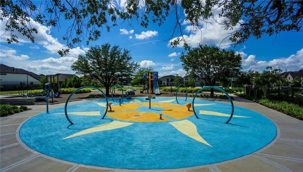 Residents can enjoy their day splashing or lounging in the pool or splashpad!