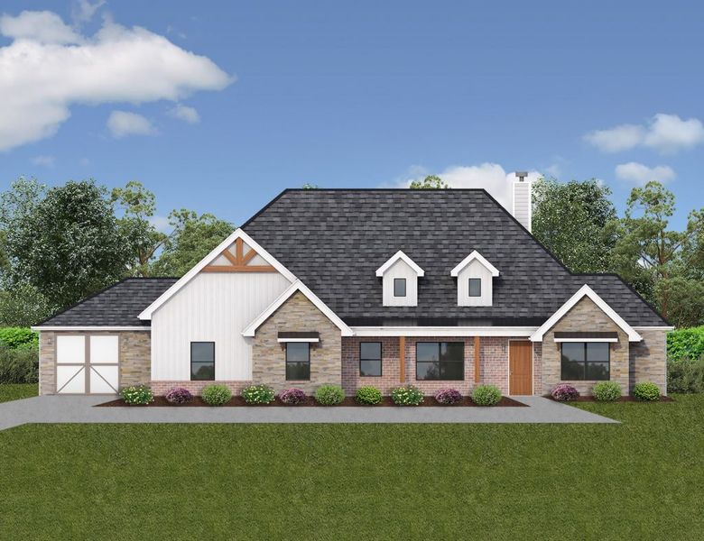 New construction Single-Family house Red River 24, 2020 Carrie Court, Peaster, TX 76088 - photo