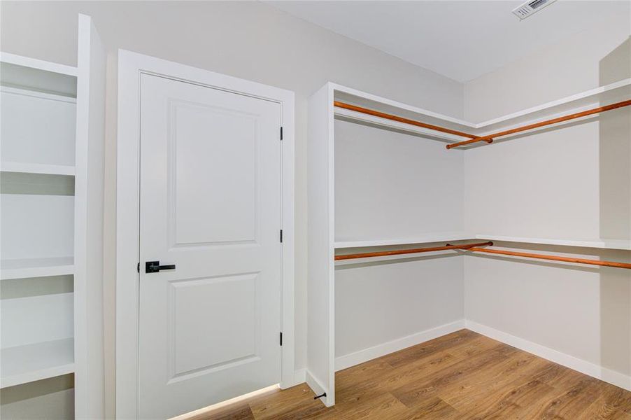 Another view of walk-in closet