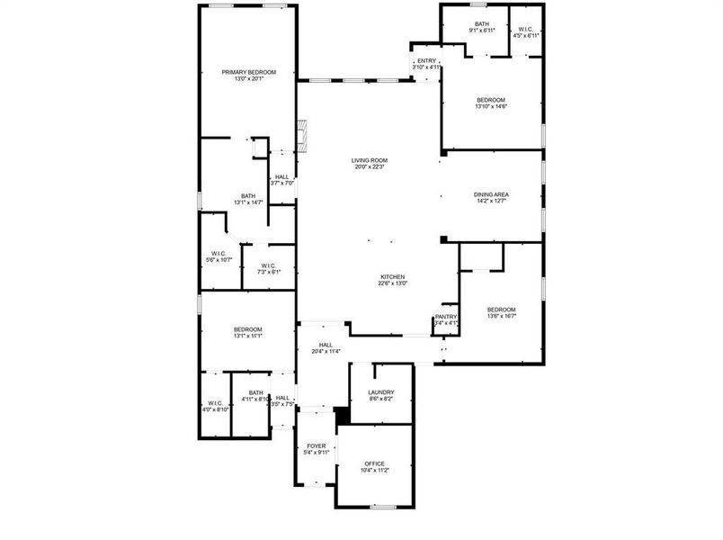 Get a birds eye view of the floor plan. missing a room left of foyer.
