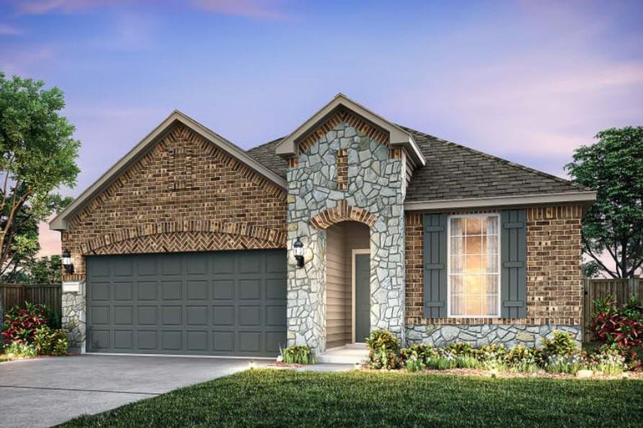 Pulte Homes, Fox Hollow Plan, I elevation, rendering