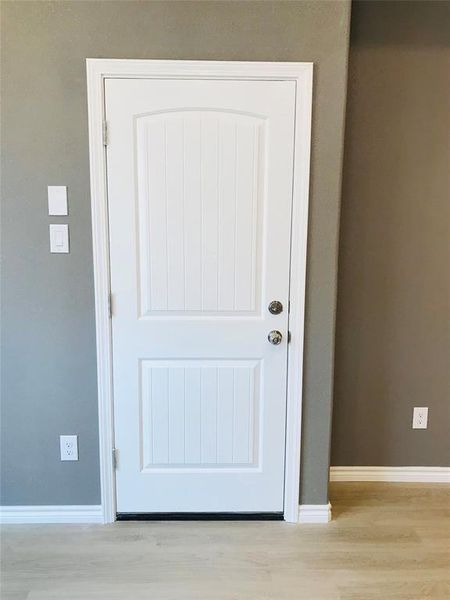 Custom made doors throughout the house.