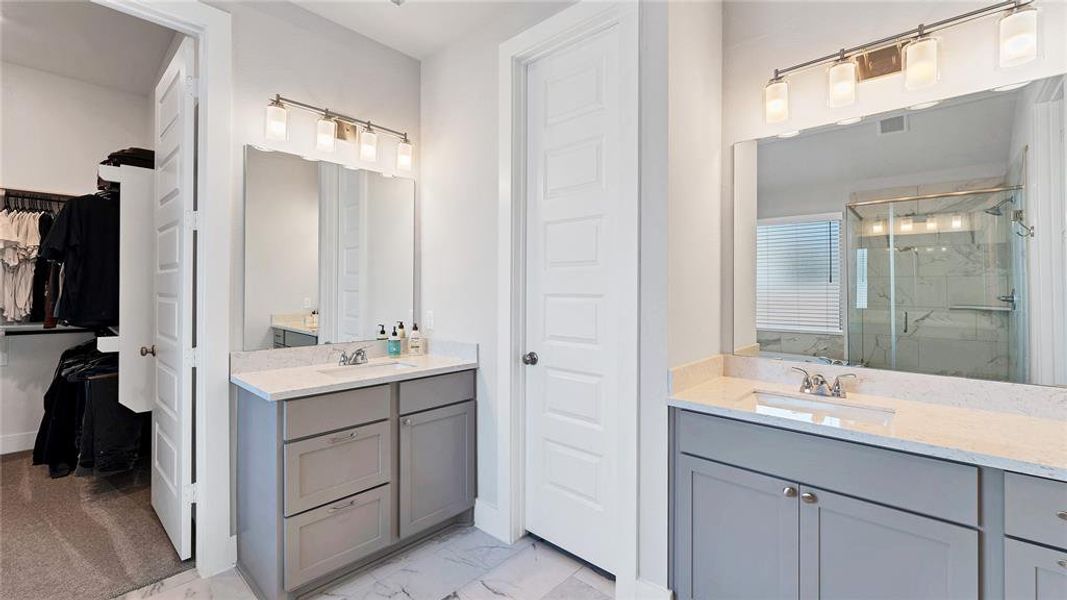 Dual Vanity in Primary Bathroom