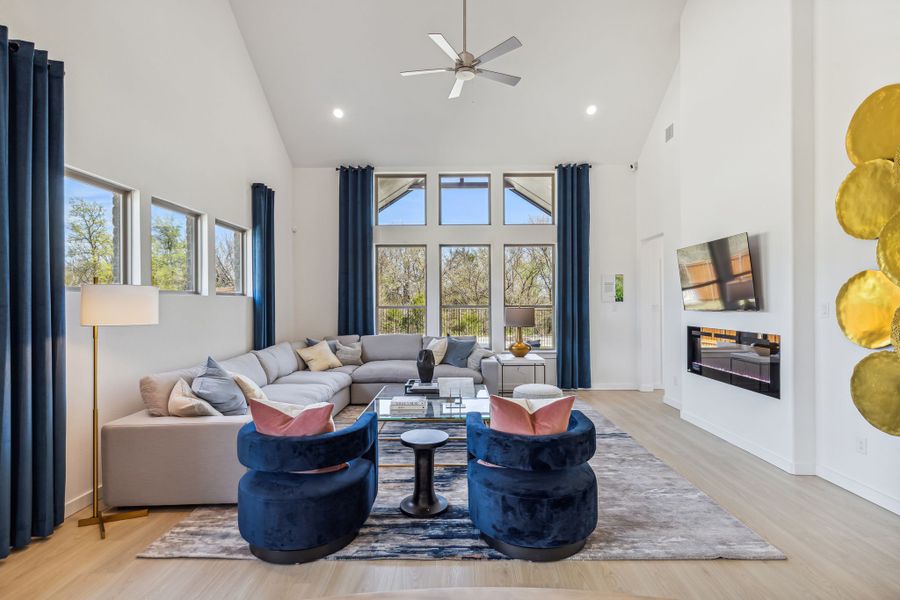 Living Room in the Van Gogh II home plan by Trophy Signature Homes