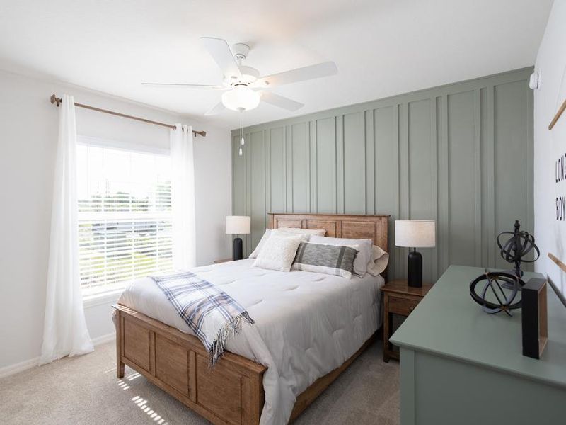 Spacious secondary bedrooms offer plenty of flexibility for any lifestyle- Peyton home plan by Highland Homes
