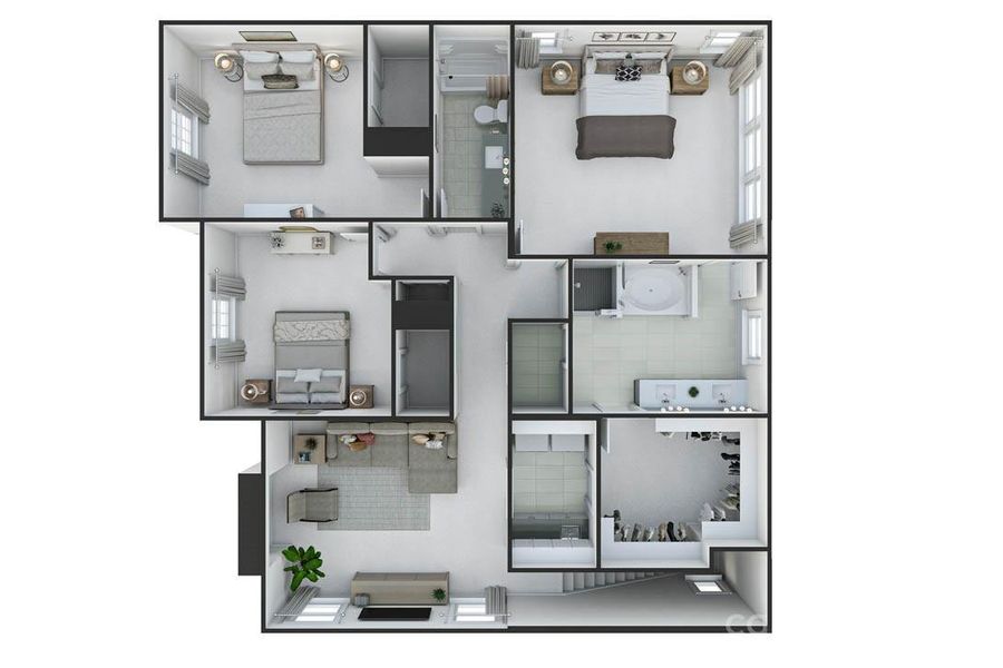 The Burton Renderings *actual finishes, structural options, and orientation varies on this home