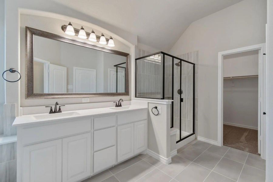 Primary Bathroom | Concept 2393 at Lovers Landing in Forney, TX by Landsea Homes