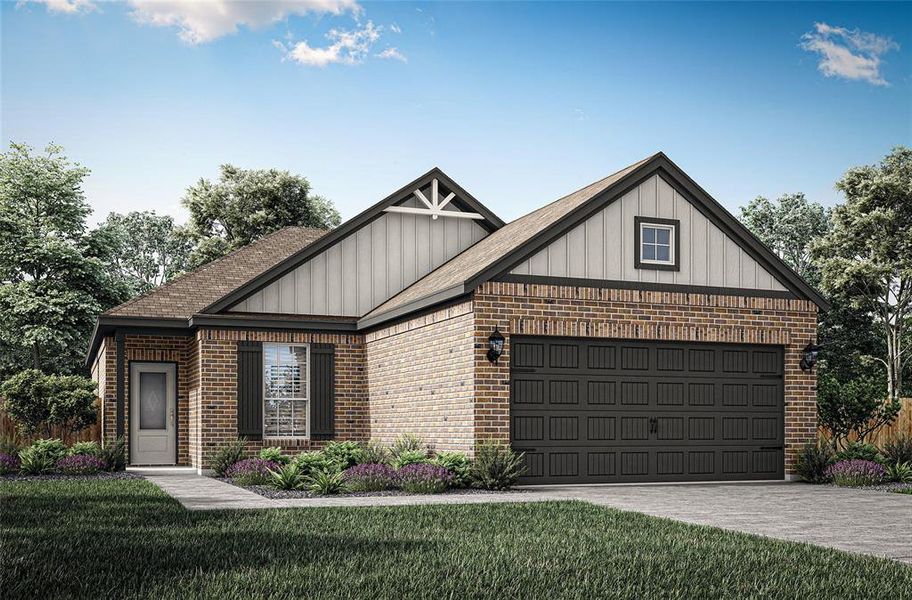 The Chambers floor plan features three spacious bedrooms and two baths. This beautiful, one-story home featured at Canterra Creek is great for growing families! Actual fits and finishes may differ from photos in MLS listing.