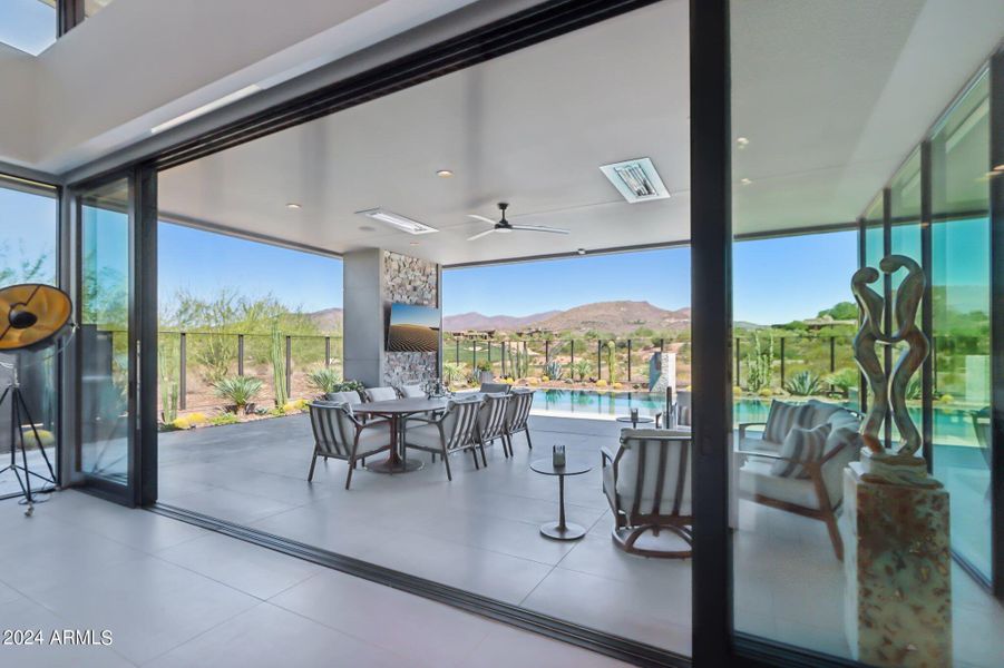 Sliding Doors to Covered Patio