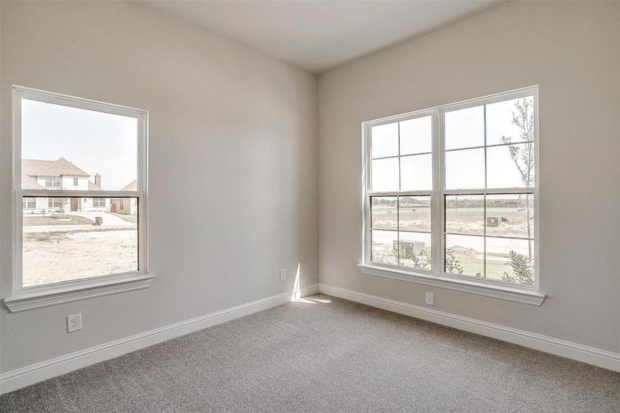 Unfurnished room featuring carpet