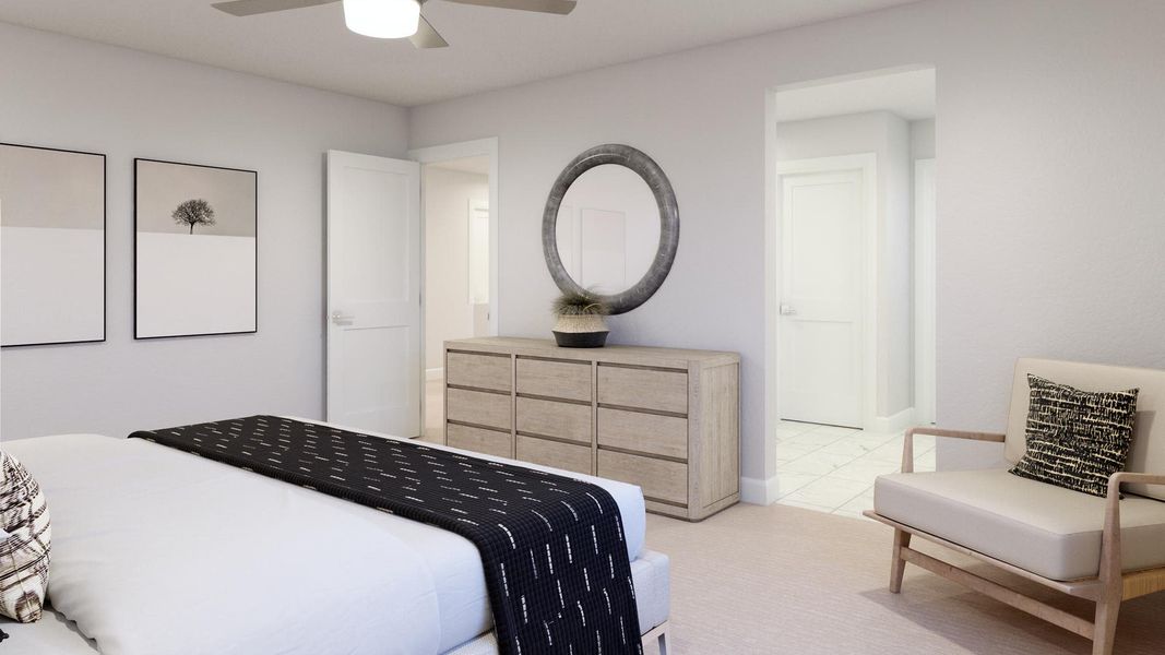 Primary Bedroom | Prescott | Wildera – Valley Series | New Homes in San Tan Valley, AZ | Landsea Homes