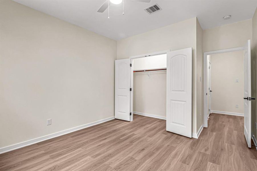 Double door closet in this bedroom.