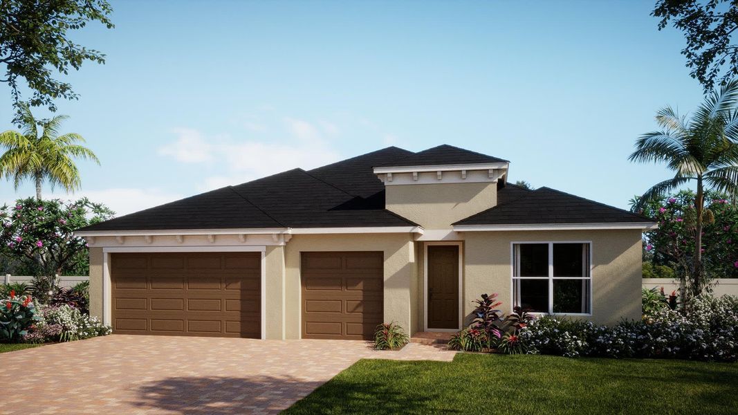 West Indies Elevation | Oakton | Country Club Estates | New Homes in Palm Bay, FL | Landsea Homes