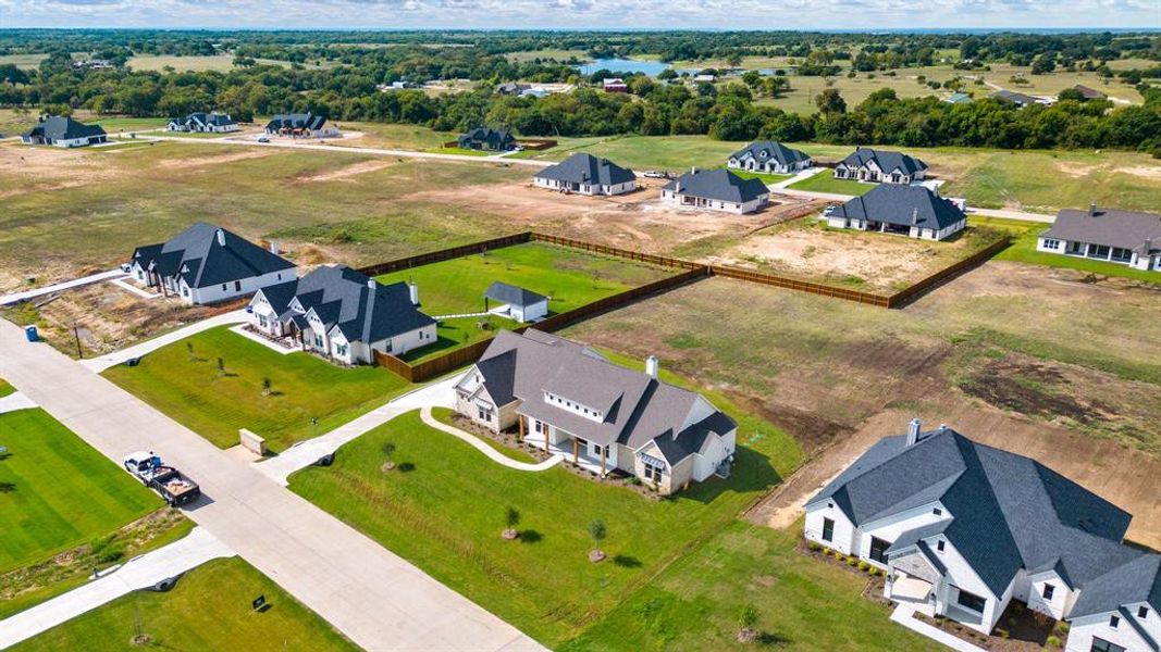 Birds eye view of property