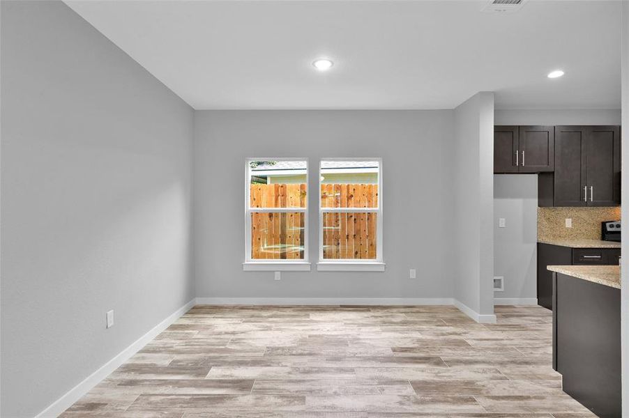 Dining Room open to Kitchen and living space