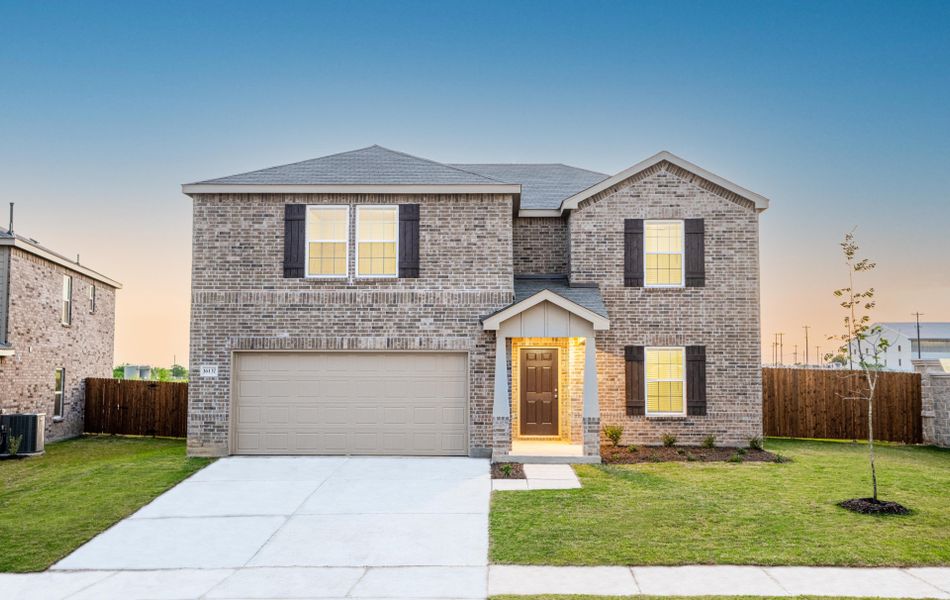 The Stockdale plan, a two-story home with 2-car garage