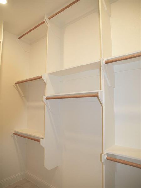 View of walk in closet