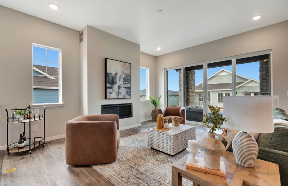 Cozy Gathering Room with fireplace