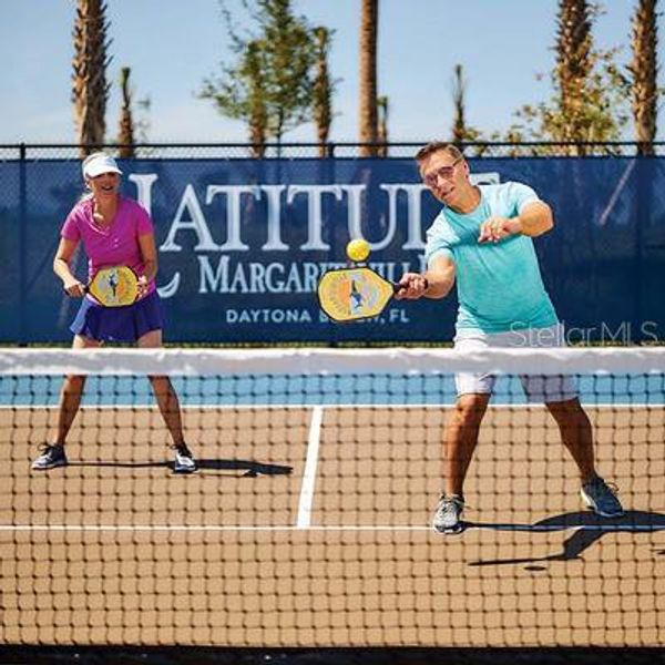 Plenty of Pickle ball courts. Play day or night, courts have lights for evening play.