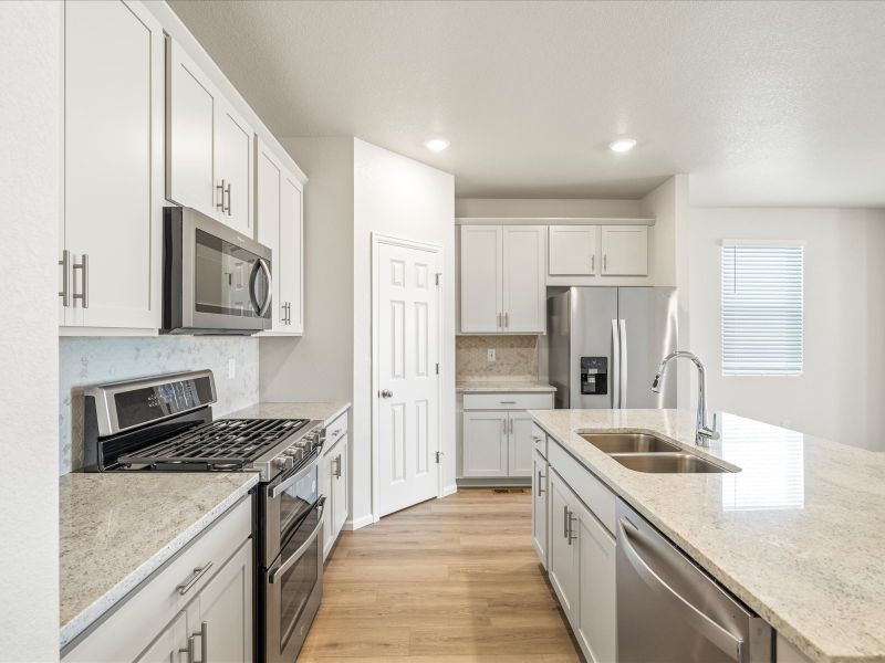 The Byers floorplan interior image taken at a Meritage Homes community in Commerce City, CO.