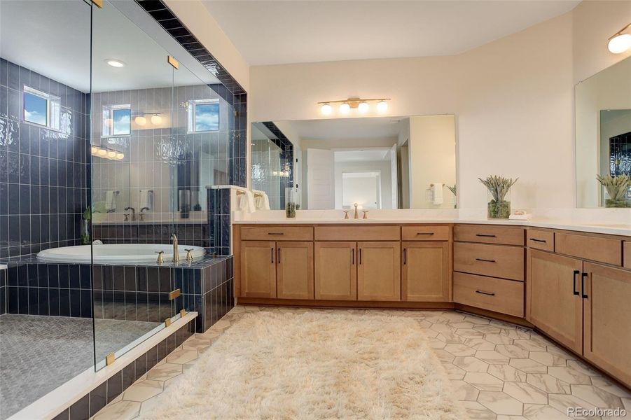 Large Primary bath double vanity