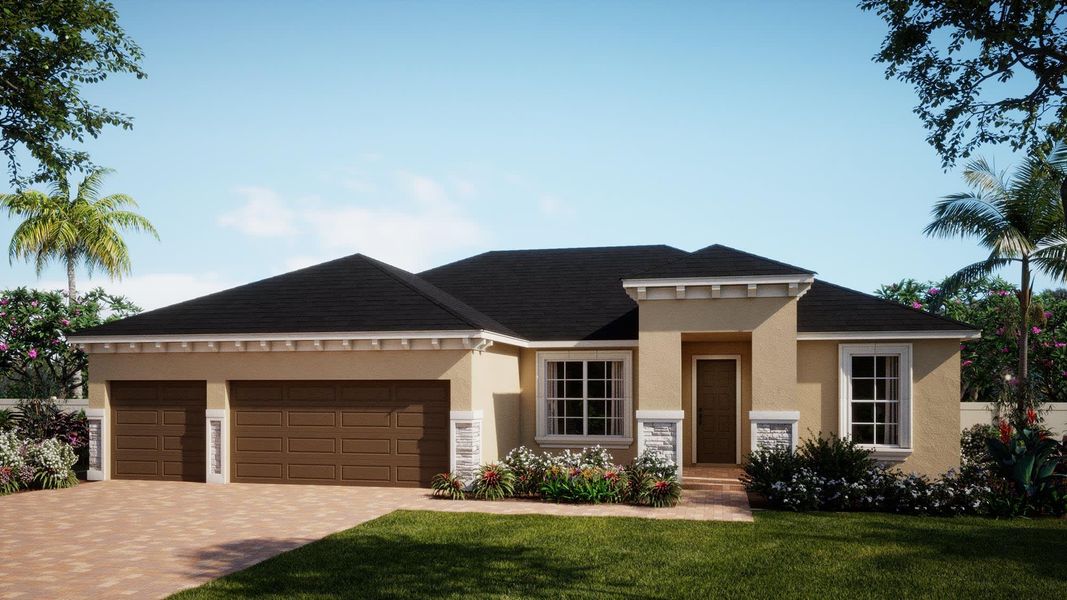 Mediterranean 2 Elevation | Briella | New Homes in Florida | Landsea Homes