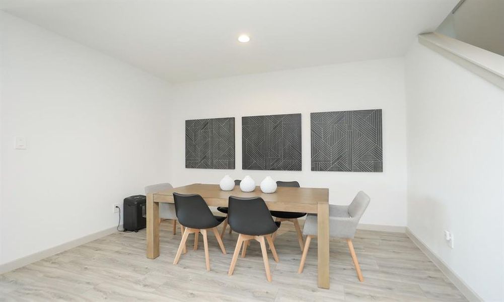 Dining room just off the kitchen.