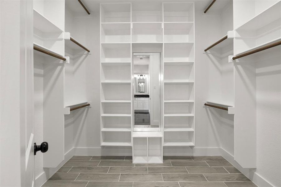 View of walk in closet