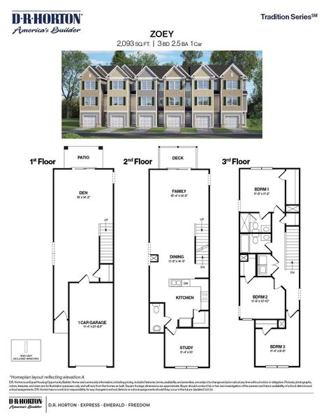 New construction Townhouse house 4105 Trevino Drive, Durham, NC 27704 ZOEY- photo
